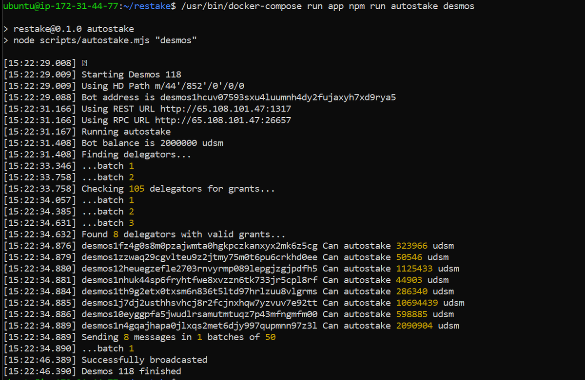 i can't say it enough, <a href="/eco_stake/">ECO Stake 🌱</a> is a treasure to the @Cosmos:

This morning, he just casually updated #REStake with HD Path derivation for operators.

My @Bitsong and <a href="/DesmosNetwork/">Desmos</a> now work, and the multi-message support is 🔥