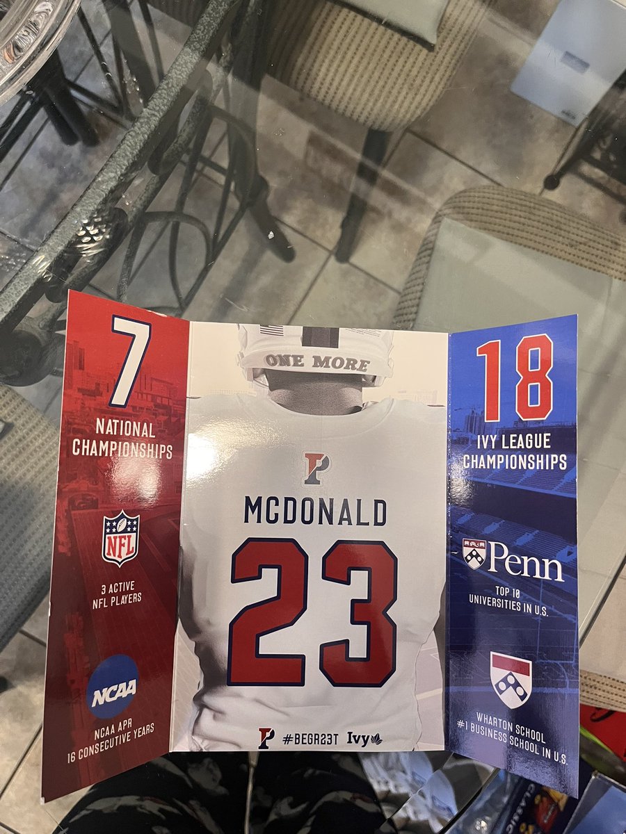 8run_BMC's tweet photo. Thank @PENNfb for the mail! @CoachDupont 💙❤️ https://t.co/gT9VC808AT