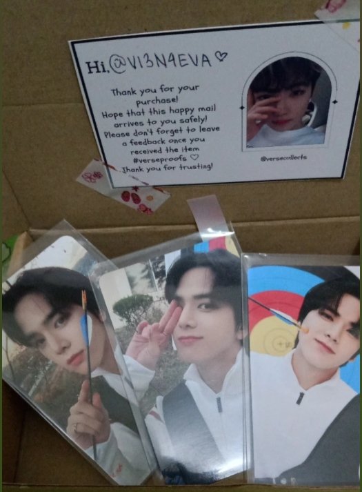 sharkyuji's tweet photo. @versecollects #verseproofs
hiii received yh set^^ so hapiii!! tysm dear seller <33 yummy yung freebies!! mwamwa https://t.co/LmZs7K6IgY