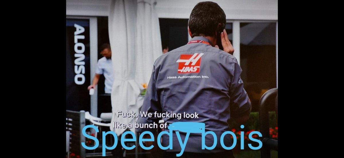 SamCapps's tweet image. Guenther steiner on the phone to gene #wtf1 #f1