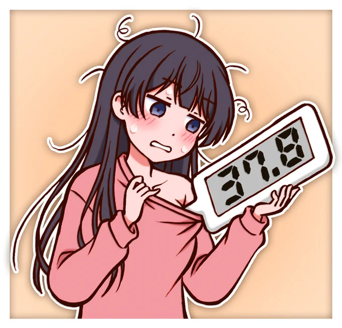 熱を測る月ノ美兎さん
 #みとあーと 