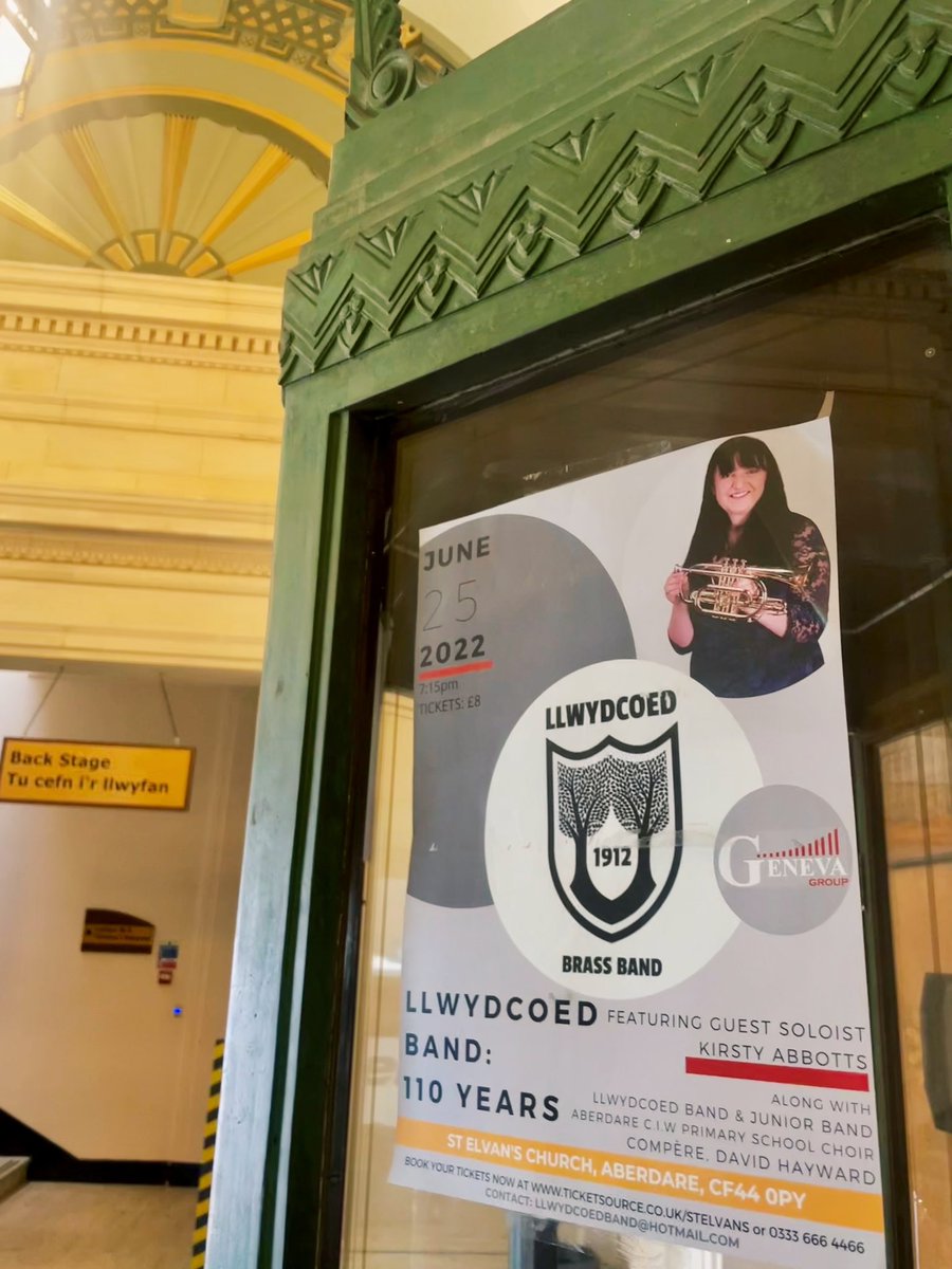 LlwydcoedBand1's tweet photo. If you’re at the Welsh Regionals in Swansea today, you may have seen our concert poster advertised at the box office! #Regionals2022 #WelshArea https://t.co/k9394atTTY