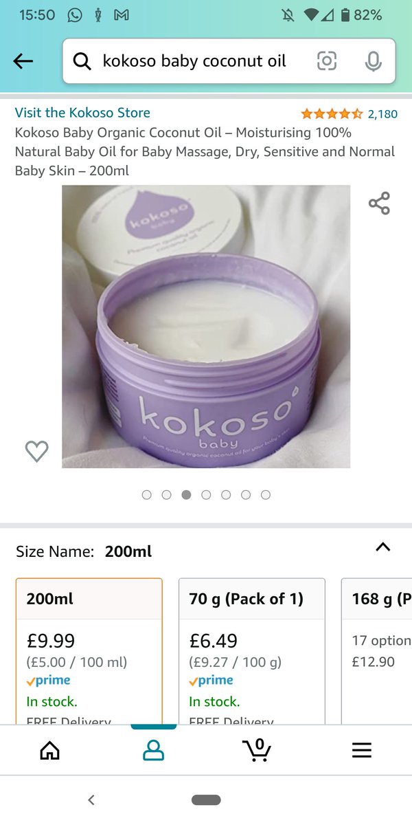 Kate_N_Walters's tweet photo. @kokoso_baby @AmazonUK  bought the bigger size on Amazon as it was advertised as 200ml so thought I was getting more even though it was more expensive than in somewhere like Boots, yet it's arrived today and is still only 168g? https://t.co/qhX3X0F92s