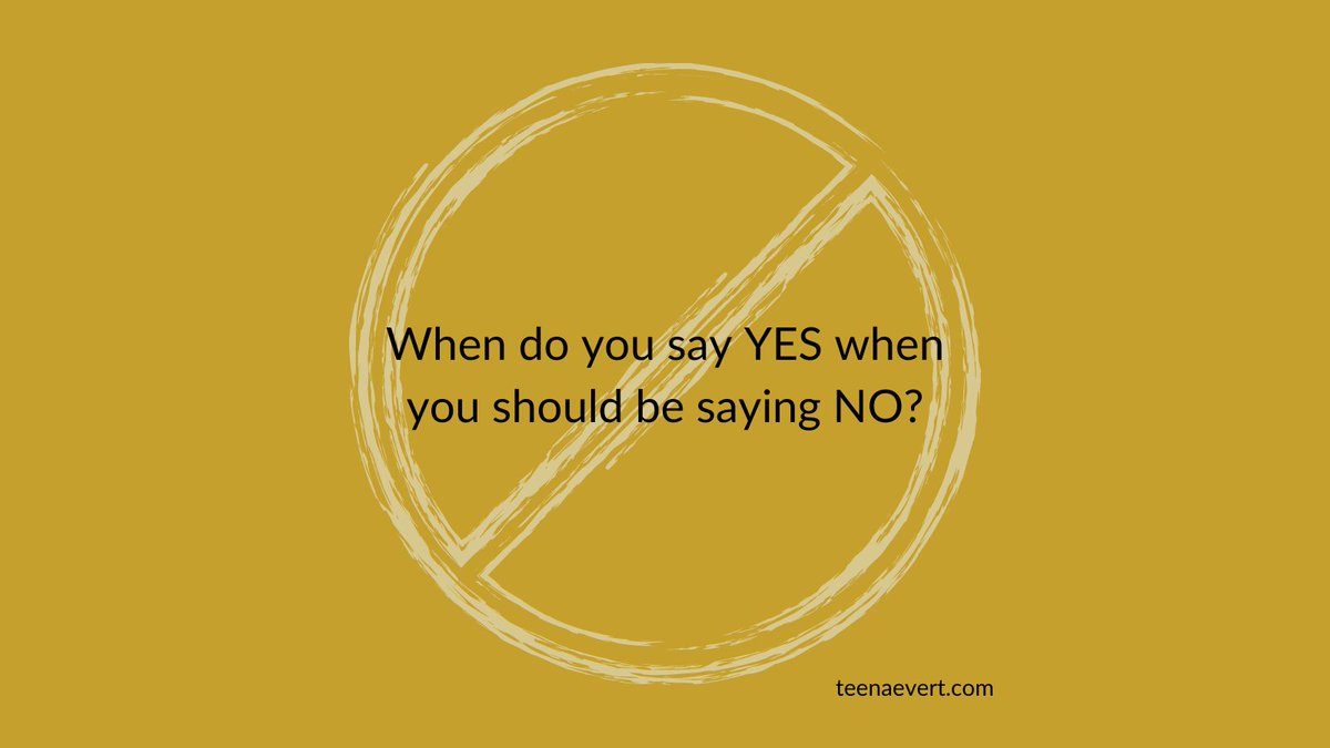 TeenaEvert's tweet photo. When do you say YES when you should be saying NO?
#boundaries #healing #recovery https://t.co/ML8fJKGOMH