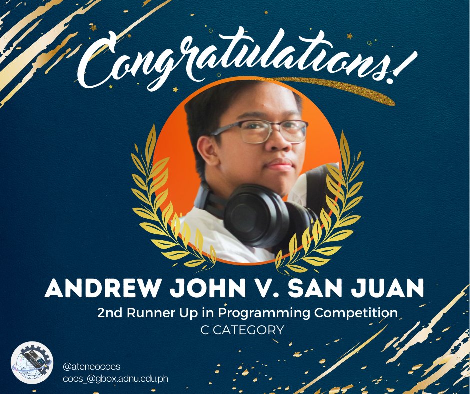 ateneocoes's tweet photo. 𝑨 𝒉𝒆𝒂𝒓𝒕𝒇𝒆𝒍𝒕 𝑪𝒐𝒏𝒈𝒓𝒂𝒕𝒖𝒍𝒂𝒕𝒊𝒐𝒏𝒔 𝒕𝒐 𝒕𝒉𝒆𝒔𝒆 𝑰𝒈𝒏𝒂𝒕𝒊𝒂𝒏 𝑪𝒐𝒎𝒑𝒖𝒕𝒆𝒓 𝑬𝒏𝒈𝒊𝒏𝒆𝒆𝒓𝒊𝒏𝒈 𝒔𝒕𝒖𝒅𝒆𝒏𝒕𝒔! 🏆✨

𝐴𝑑 𝑀𝑎𝑗𝑜𝑟𝑒𝑚 𝐷𝑒𝑖 𝐺𝑙𝑜𝑟𝑖𝑎𝑚! 💙 https://t.co/v8jYgBopis
