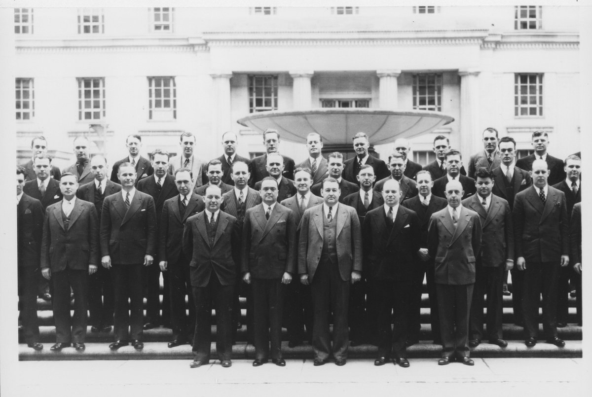 The FBI’s seventh National Academy class, seen in this April 1938 photo, was the first to include an international partner—Royal Canadian Mounted Police (RCMP) Sgt. Ed Wood. The National Academy is a prestigious educational training program for law enforcement leaders from around the world. 