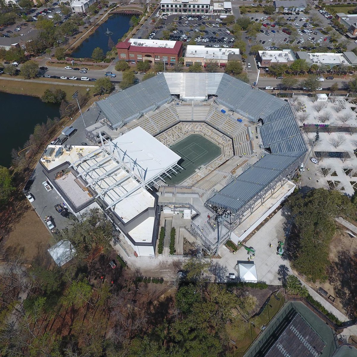 CharlestonOpen's tweet photo. The finishing touches are happening over at the @CreditOneStad as we prepare for the world’s best tennis players to descend upon Daniel Island in April. One talented competitor will lift the #CharlestonOpen trophy here for the first time. 🎾

See. You. Then. 📆 #CHS https://t.co/sntiIt0l3x