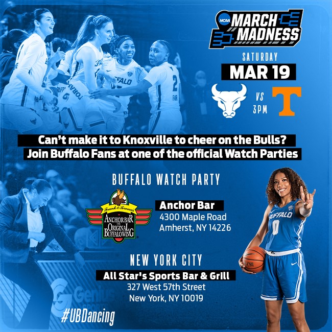 ubalumni's tweet photo. Don't forget, if you can't make it to Knoxville to cheer them on, we've got two watch parties for you to join!! See you there! ๐ค๐ #UBHornsUP #UBDancing https://t.co/RV3Qfsldmv