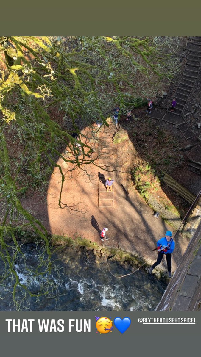 Today Sophie our community fundraiser took part in our Abseil with <a href="/AbseilingD/">Abseiling Derbyshire</a> 💙 Well done to everyone who took part &amp; raised money for <a href="/BlytheHouseHosp/">Blythe House Hospice</a> 💙