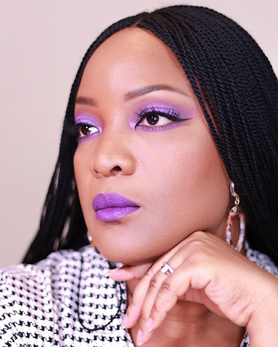 atouamina's tweet photo. A monochromatic spring look 💜 Purple is my favorite color for spring, just like lavender. @fentybeauty Matemoiselle Violet Fury @MakeupRevUSA Birds Of Paradise Eye Palette #springmakeuplook #makeup #makeuplooks #makeuprevolution #fentybeauty #fentylips https://t.co/Ys7rJXAjLG