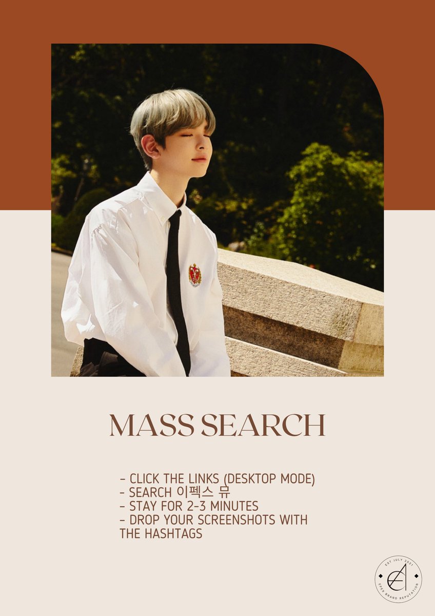 EPEXBRAND's tweet photo. 🔎 PARTICIPATION INDEX
Search 이펙스 뮤 on the following sites, stay for 2-3 minutes

https://t.co/QHjwpLXxwY
https://t.co/UUkAOJPR6Y
https://t.co/9guOAa3y8F
https://t.co/vC9IXVsXK6
https://t.co/fUQcZIAVdA
https://t.co/a0kujXJ6dU

#뮤 #MU #이펙스 
@the_EPEX @by_EPEX https://t.co/yQtRKa9PDk