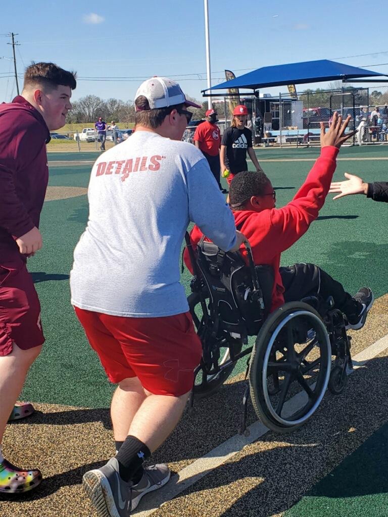 PRATTVILLE LIONS out helping at the YMCA FIELD OF DREAMS this morning!