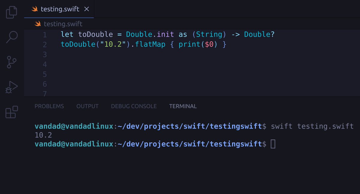 vandadnp's tweet image. Pretty cool #initialization #type #definition in #Swift if you ask me! 🔥️