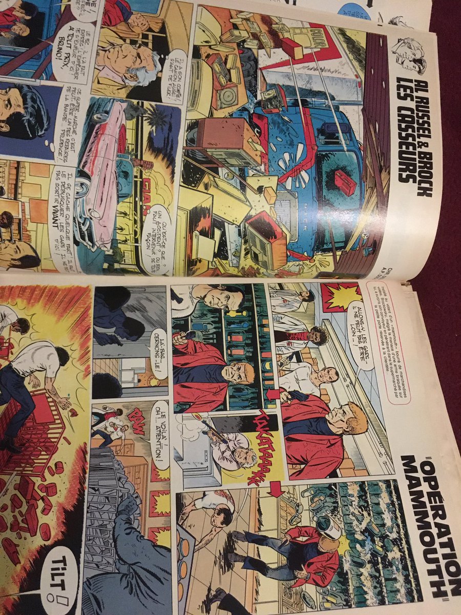 darthfilou's tweet photo. Pages 8&9 #journalTintin de ce #threadmagbd à noter qu’on retrouve 6 pages d’Achille Talon (à cette époque Tintin proposait globalement + de pages de ses séries à suivre > #Spirou mais ça s’inversera ensuite début 80)
& #BernardPrince (encore Greg) ds le magnifique #portdesfous https://t.co/bLhuZUkBwz