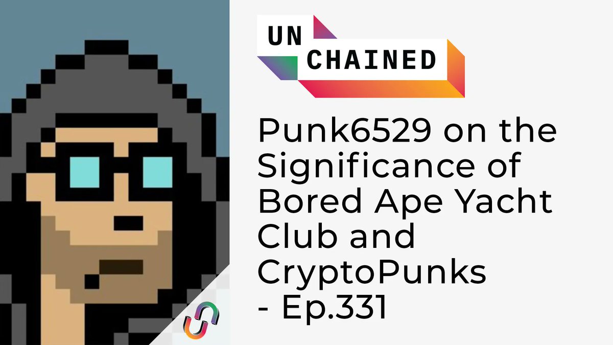 laurashin's tweet photo. On @Unchained_pod the pseudonymous @Punk6529 DIVES into the historical and cultural underpinnings of the Yuga Labs purchase of CryptoPunks and Meebits IP rights from Larva Labs. 

You DO NOT want to miss this episode: https://t.co/7p1IaVXNrj https://t.co/q5yM1FWLW7