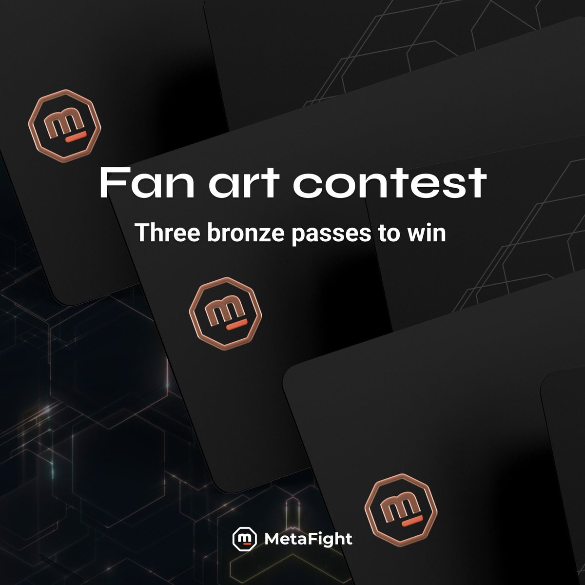 MetaFightOff's tweet photo. 🎁 FAN-ART CONTEST

✅ Follow @MetaFightOff &amp; RT.
✅ Post a fan-art with the hashtag #Metafight &amp; tag @MetaFightOff 
🎨 Visuals Package: https://t.co/QhbLHMV1mW

🎁 1 Bronze Pass for a fan-art voted by the community.
🎁 2 Bronze Passes for fan-arts randoms. https://t.co/Hmc08ZkwhT