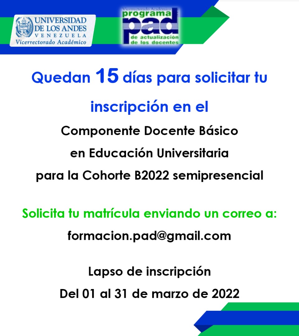 Programa de Actualización Docente ULA (@formacionpad) on Twitter photo 