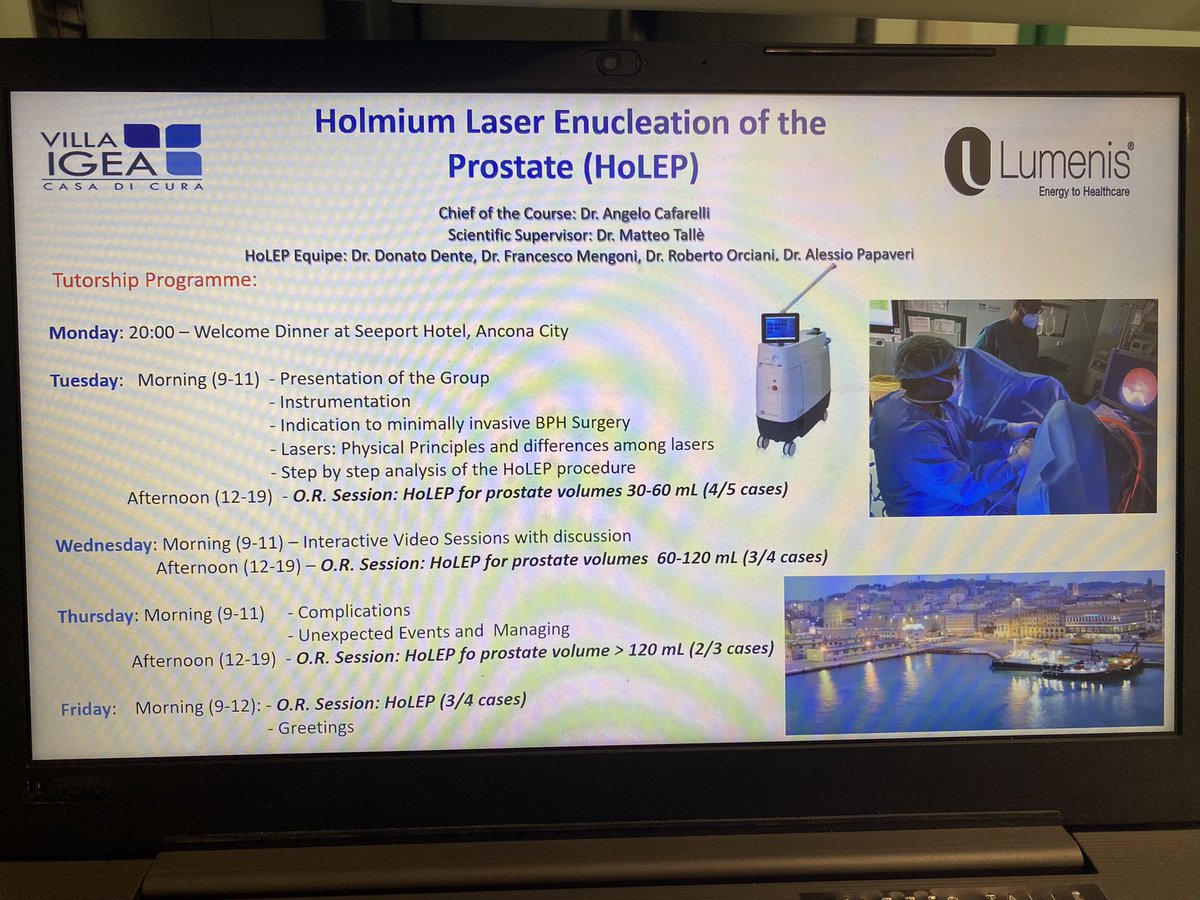 Get ready for the next fellowship on HOLEP at Villa igea….#robotics #urology #lumenis #laser
