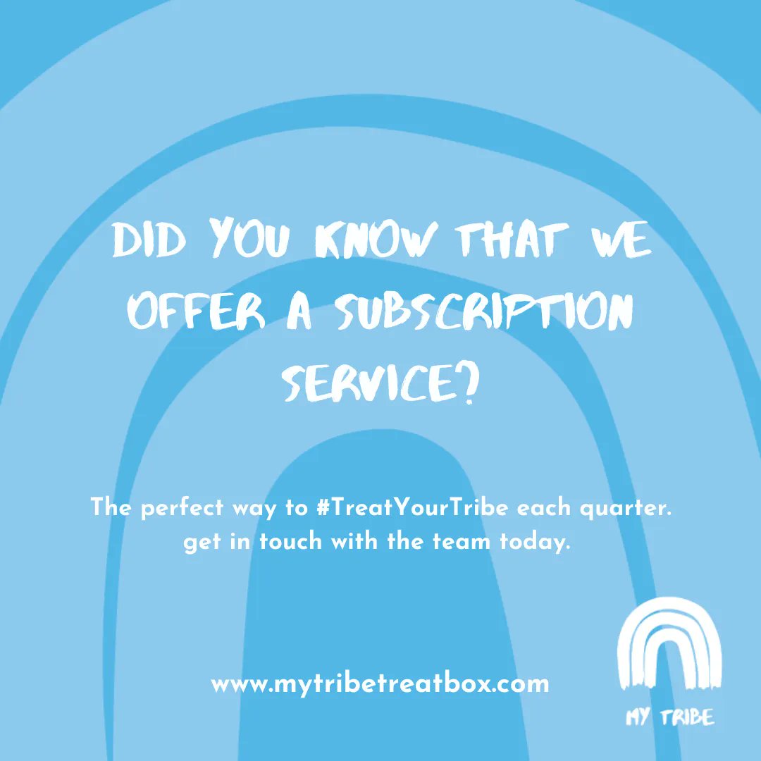 MyTribeTreatBox's tweet photo. Did you know we offer a subscription service on all of out treat boxes! 🎁 

#treatyoutribe with a quarterly treat box, filled with products that are designed to help you unwind after a long day in the office. 

Visit our website today - https://t.co/yRaQPCOZHX https://t.co/lFSvHIf1qw