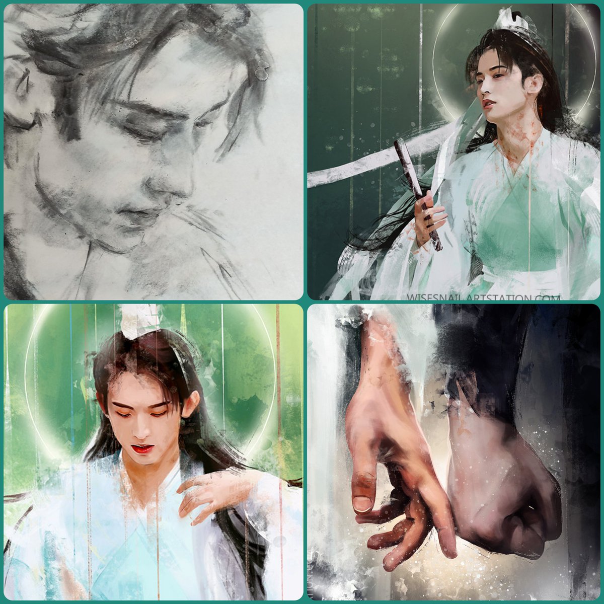 WisesnailArt's tweet image. Around this time last year, I finished reading #TGCF and virtually adopted #ShiQingxuan , the babiest of them all! 

Here's a bunch of their portraits 💙 

#WindMaster #ChangHuasen #TianGuanCiFu #HeavenOfficialBlessing #EternalFaith #imnotobsessedjustdevoted #wisesnail