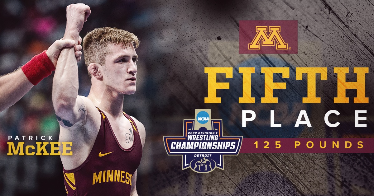 GopherWrestling's tweet image. A gritty performance this weekend from Patrick McKee as he rides six wins on the backside of the bracket to take fifth place at 125 pounds! 〽️

#GopherTough // #SkiUMah