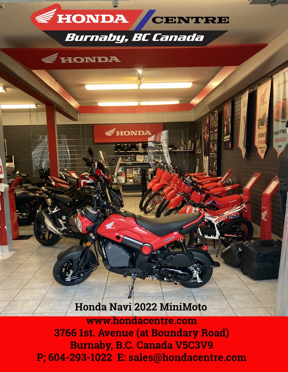 hondacentre's tweet photo. The Navi are flying out the door!Get your order in now and join the MiniMoto riders who love getting 100mpg from a 110cc scooter (that does not look like a traditional scooter) Cost effective transportation that helps you lower your environmental footprint and saves you money. https://t.co/ns7l035v9R
