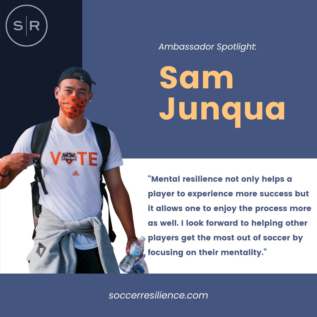 SoccerResilient's tweet photo. Shoutout to our ambassador, @sjunqua ! Junqua plays as a defender for Major League Soccer club @houstondynamo 🙌🏻! 

#soccer #resilience #soccerlife #soccerresilience #coaching #soccercoach #leadership #mentality #mentalitytraining #resiliencecoach #resilience https://t.co/XWn554Zcts