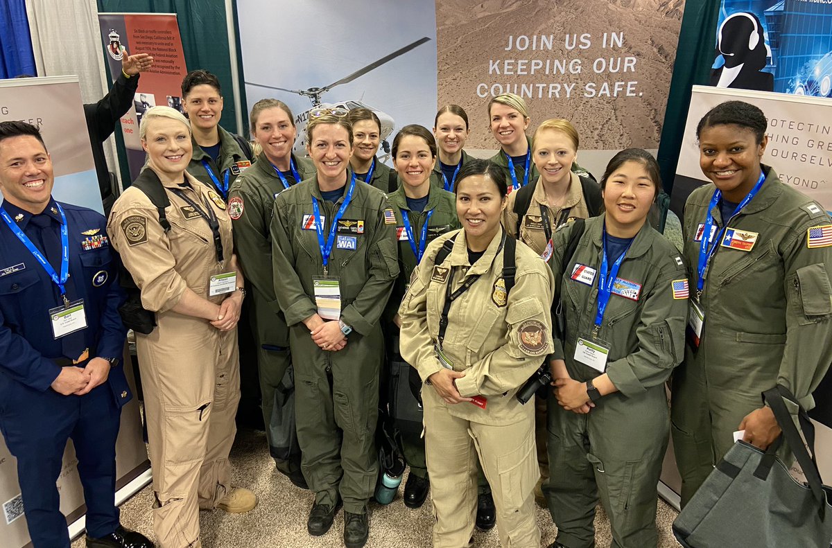CBPGulfCoast's tweet photo. .@CBPAMO and @USCG at the Women in Aviation International Conference! #OneDHS #WAI22 https://t.co/x71tbIQrga