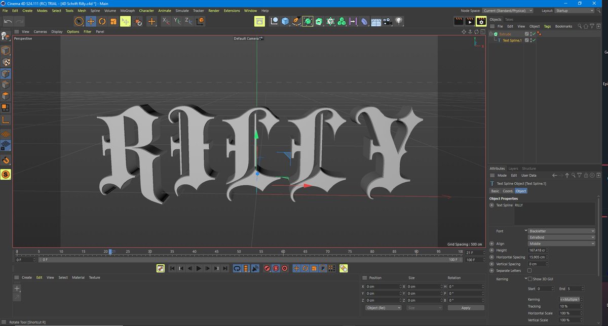 RillyDj's tweet photo. Learn to do some lettering in 3D and much more to come! ⚙️

@MaxonVFX #Maxon4D #Cinema4D #Cinema #Designer https://t.co/MJC4rbAY6e