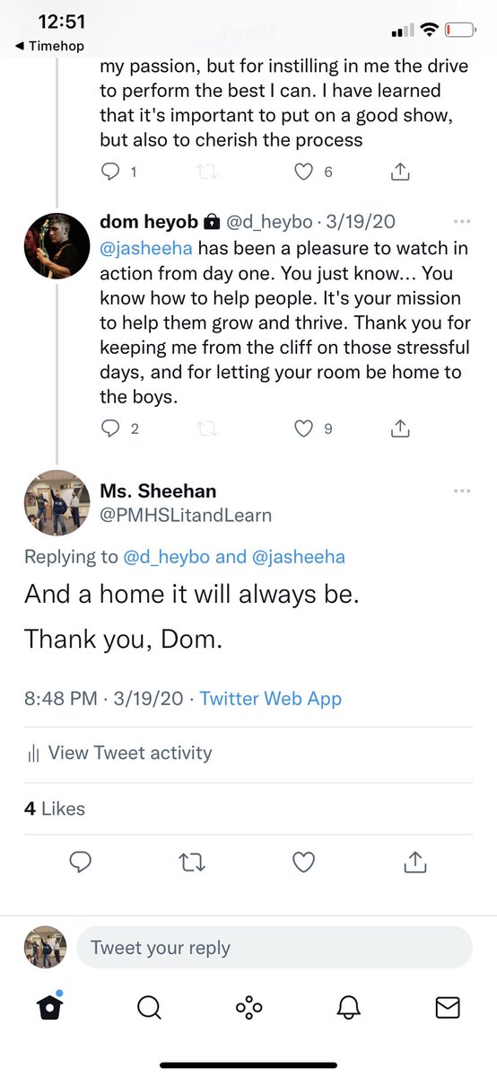 PMHSLitandLearn's tweet photo. I’m sure it’s obvious that I love Timehop. Being reminded of what was is such a gift and helps me process now w/ more perspective. (And, sometimes, it’s just really funny.)

So, did I just sit on the couch in tears reading through this particular memory? Yep. Smiled a bunch, too. https://t.co/EYkKeyc2TB