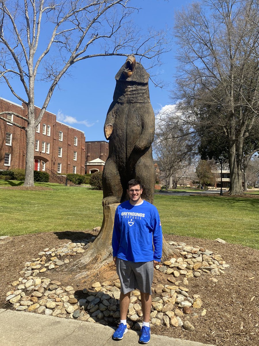 Thank you to everyone at Lenoir-Rhyne University Football who made my visit awesome.  Thanks especially to all the O-Linemen I got to meet! <a href="/coach_mjacobs/">Mike Jacobs</a> @CoachJT_LR <a href="/CoachFoster23/">Aaron Foster 👎🏾👎🏾</a> <a href="/Coach_Chaffee/">Shawn Chaffee</a> <a href="/LRBearsFootball/">Lenoir-Rhyne Football</a> <a href="/CoachGusSHS/">Randall Gusler</a> <a href="/Greyhound_fb/">Statesville Greyhounds Football</a>
