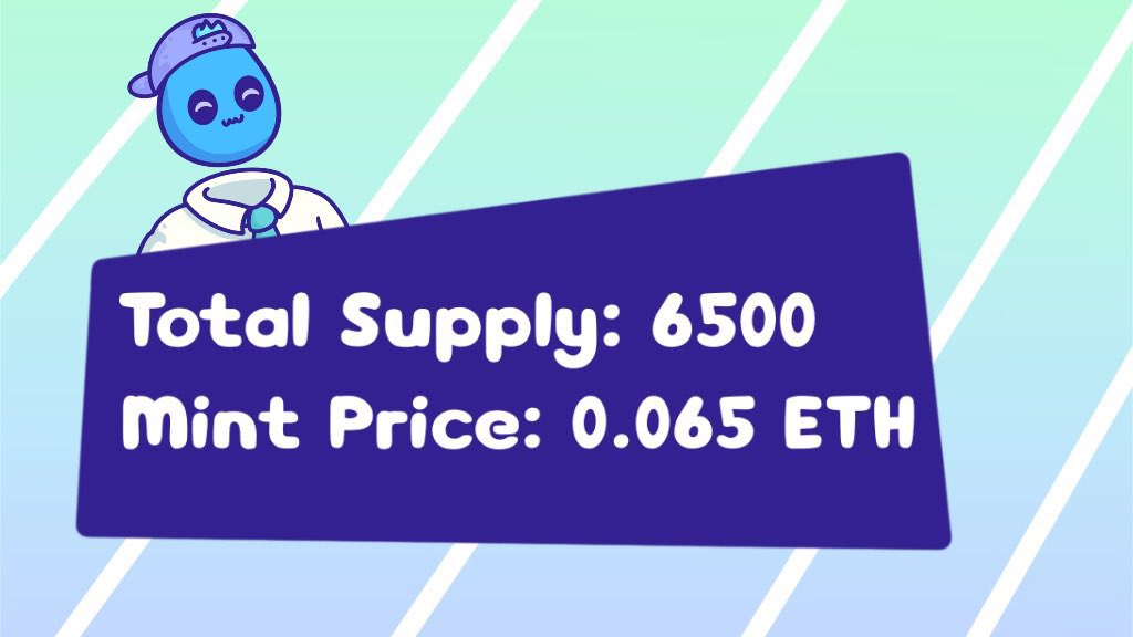 Thought we would post a reminder of our official supply and mint price💧

Along with a Driplist Spot giveaway:
Follow | RT | Tag 3 frens