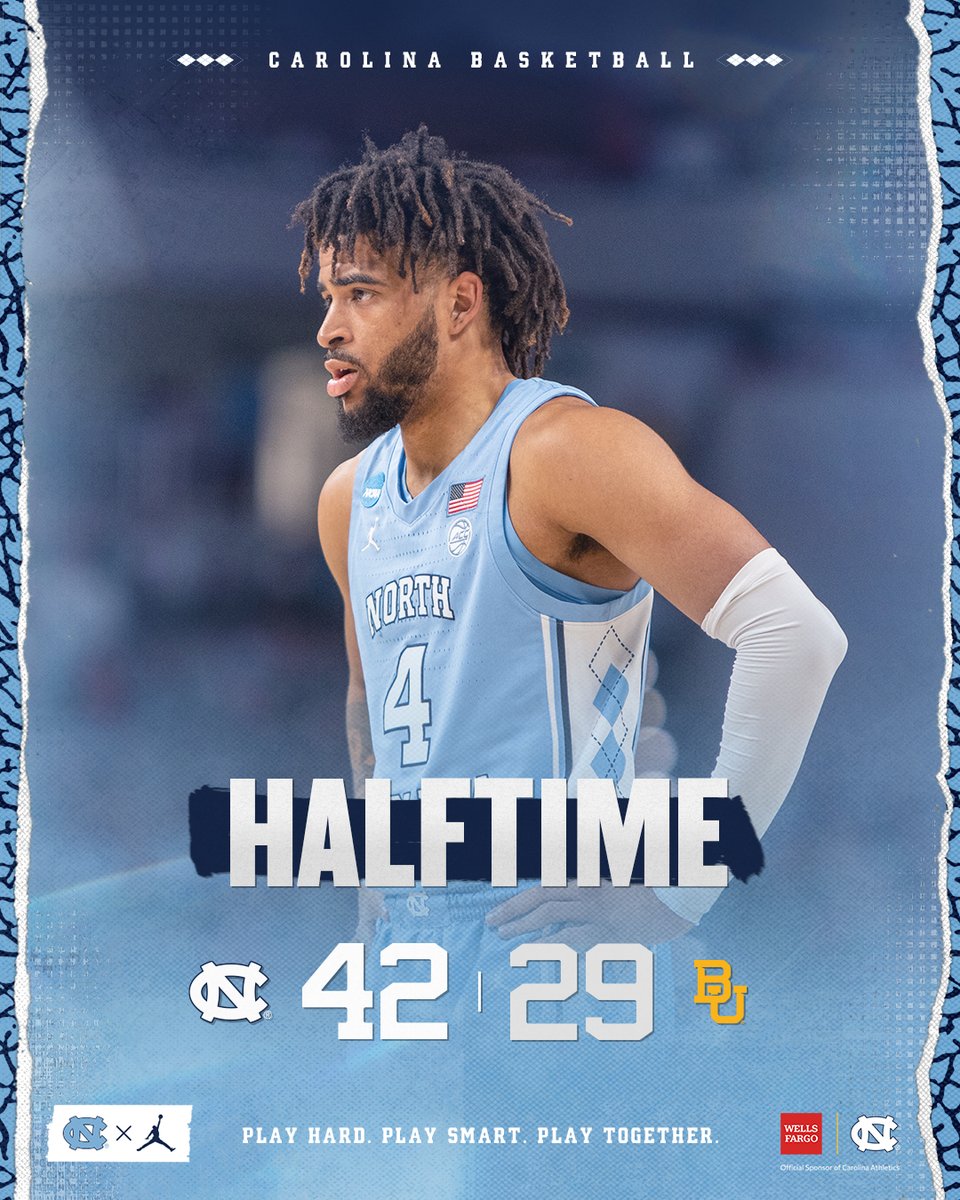 UNC_Basketball's tweet photo. Heels lead at half.

#CarolinaFamily | @WellsFargo https://t.co/47qNx11Iqt