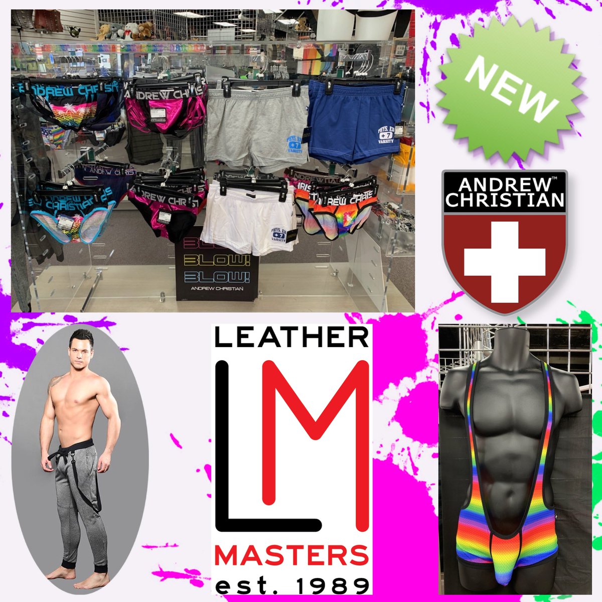EmCityKCMO's tweet photo. New Andrew Christian In!
  Come by and say and check out our new Andrew Christian underwear and apparel we just got in!
#andrewchristian #leathermasters #houseifmarkus #leather https://t.co/oaRe1oePXm