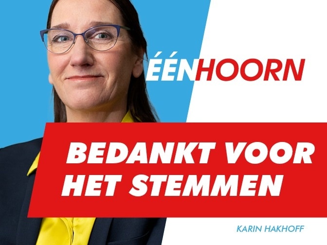 Ook via de schermen op straat onze dank voor het stemmen naar onze inwoners toe. Speciale dank aan TeamdeHaas.nl voor ontwerp en begeleiding. Dion Swart (video) en Benno`s fotografie  (foto flyer) en ons eigen hardwerkende team. Allen veel dank...