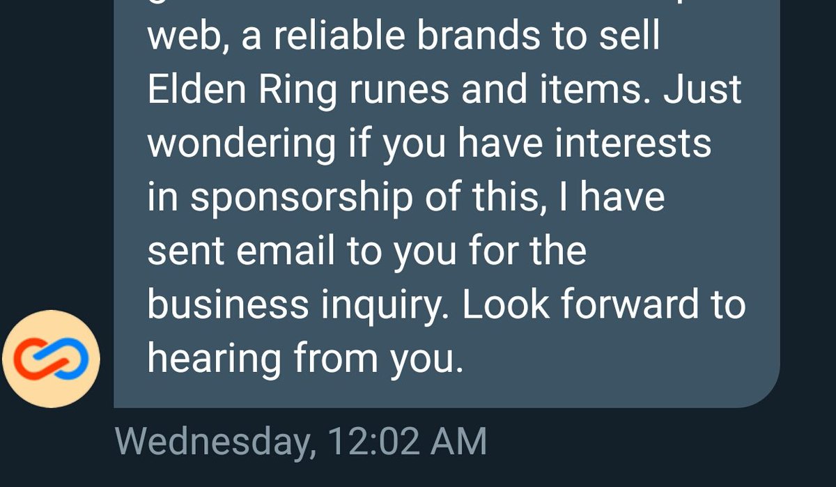Skidonic's tweet photo. The wildest thing about Elden Ring's popularity is all the scam artist's crawling outta the woodwork to sell runes/items to dumb people like it's COD or smthg https://t.co/uAxgiNNFYi