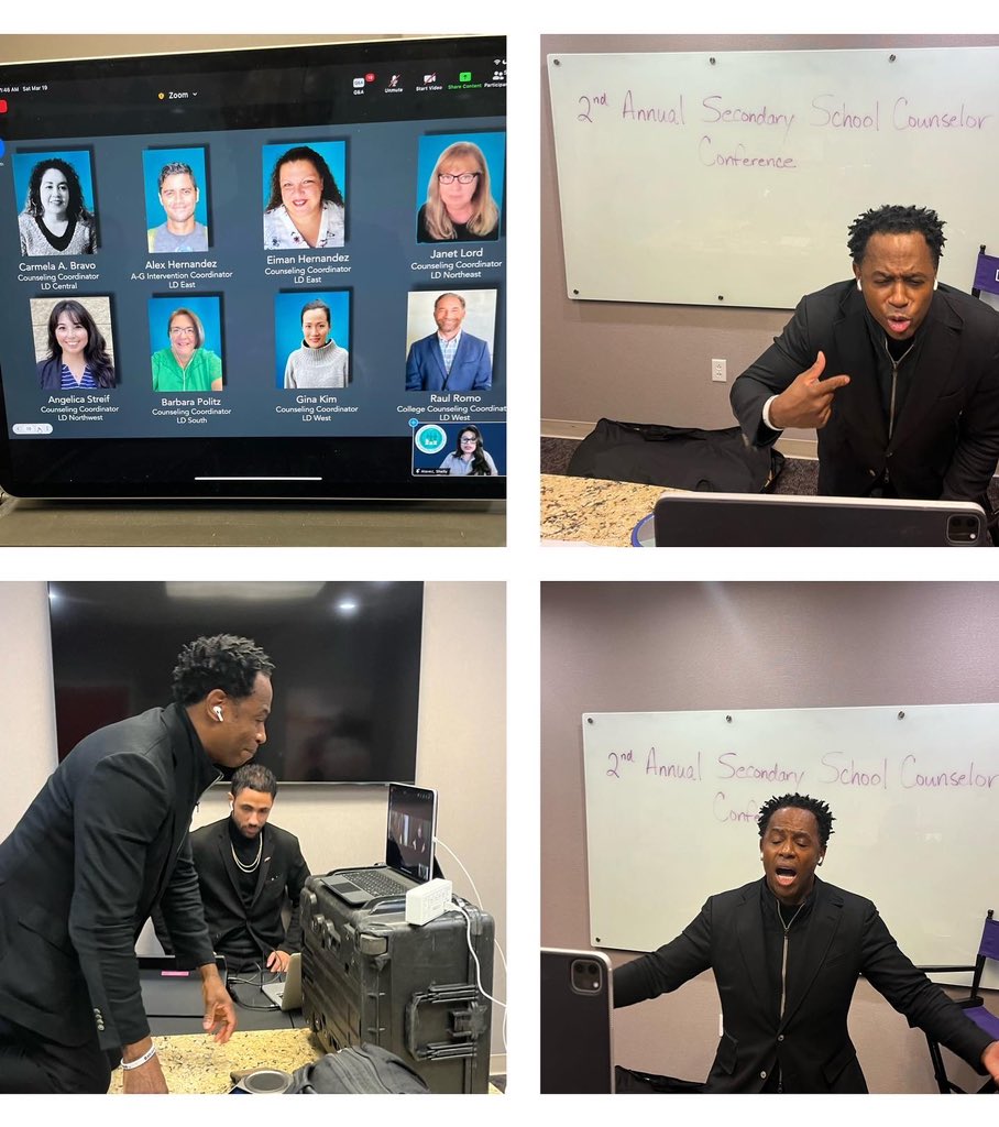 docspeaks's tweet photo. 🙏🏾Thank You #2ndAnnualSecondarySchoolCounselorConference @LausdSchools for learning 🤓, laughing😂, &amp; reflecting 🪞👀with me today.  #MasterClass https://t.co/Zt8QWa82Qf