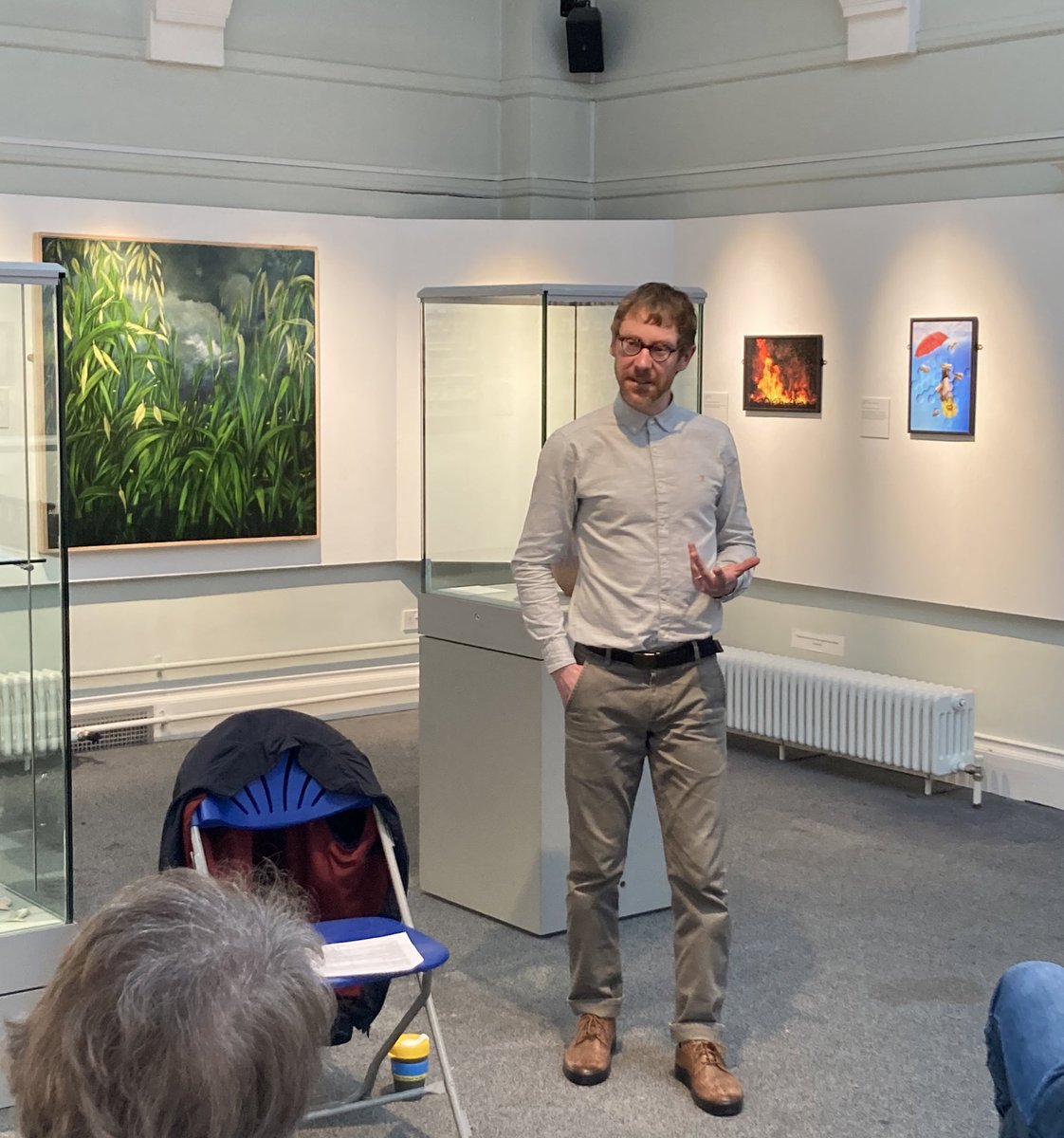 RBKheritage's tweet photo. Thank you @micklethwaite for a fantastic talk today drawing out the themes of art and sustainability and how local exhibitions like ClimateKAOS provide a vital forum for community interest. Just one more week to see the show, closes on 26th March! Catch it while you can! https://t.co/ltnsf1RUsy