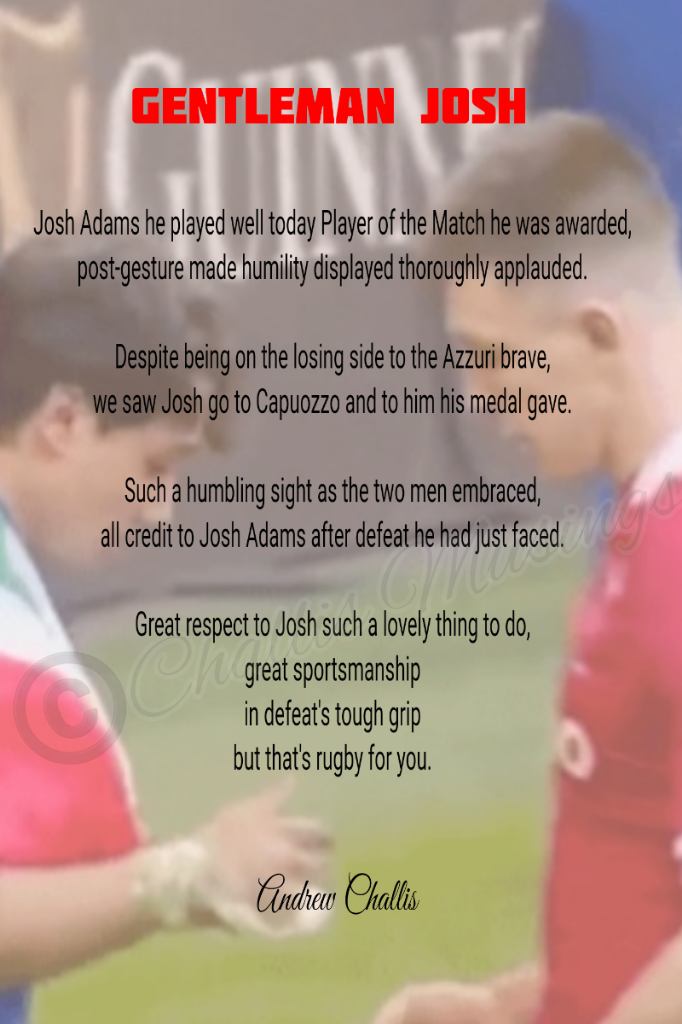 ChallisMusings's tweet photo. @ryanwilson89 @JoshAdams951 @SixNationsRugby @WelshRugbyUnion @Federugby https://t.co/S9iLABzWwd