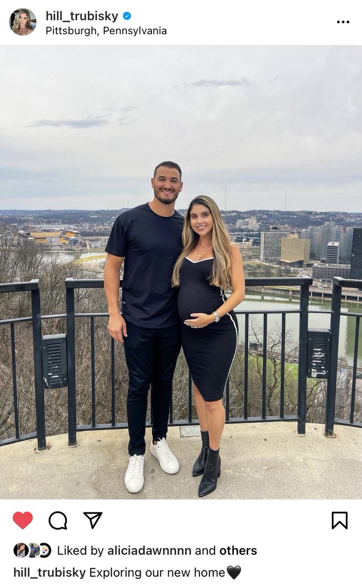 Blitz_Burgh's tweet photo. Mitch Trubisky and his wife Hillary on Mount Washington! #Steelers #NFL https://t.co/JYMfWvrtcq