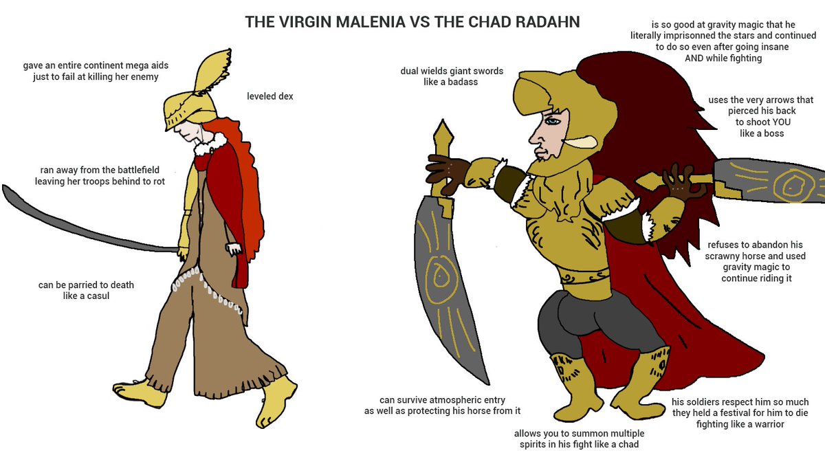 YamanataVault's tweet photo. radahn is the most metal #ELDENRING  boss bar none

thanks to u/Laurentias for the drawings https://t.co/RrJnxbVN0i