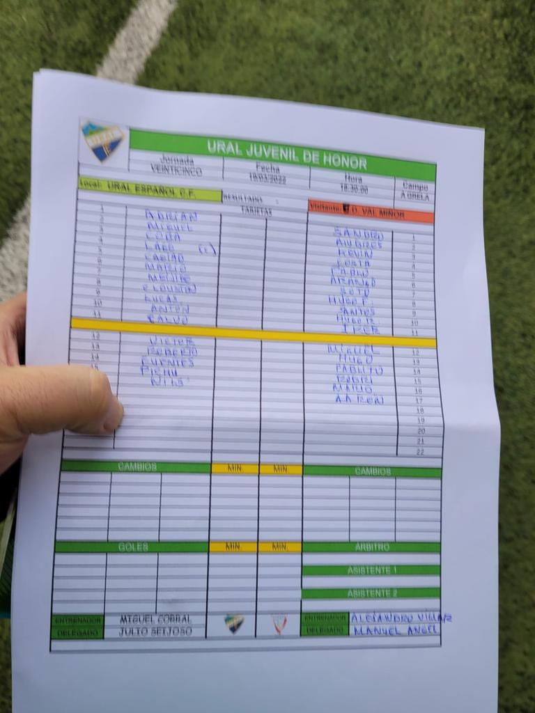 JuvenilDH's tweet photo. 📋¡ALINEACIONES CONFIRMADAS!📋

💥Ambos equipos saben de la importancia de este partido
 
⚔ @UralEspanol🟢🟢🆚 @EDValMinor🔴⚪

#Sempreverdes💚 #ForzaEDVM
 #JuvenilDH👟#DH1🏆 https://t.co/JwtEq67zqd