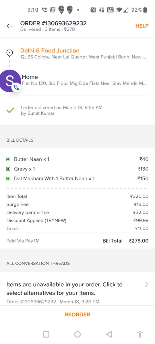 DeepakConvivial's tweet photo. @swiggy_in Bloody circus called swiggy delivered a non veg gravy with a bone in it for a veg order. Shame on you.@SwiggyCares @SwiggyTech @SwiggyDEHyd @harshamjty @nandanreddy https://t.co/AQcNw7NjX5