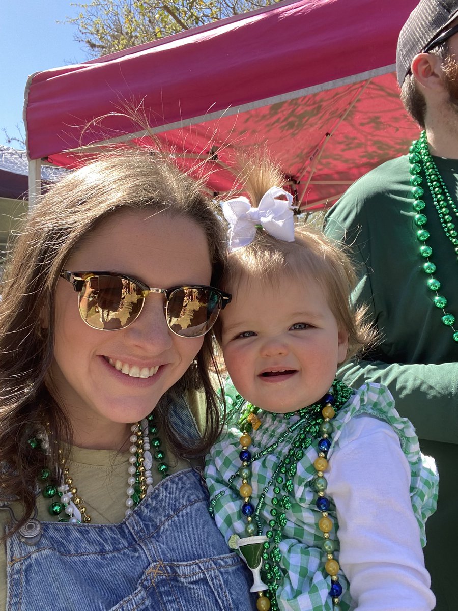 My girl and I just watched the amazing <a href="/PlaquemineHigh/">PHS Green Devils</a> marching band in the Baton Rouge St. Paddy’s parade! Loved seeing former students march and perform! Great job everyone! #becauseweareWEST #GreenDevils