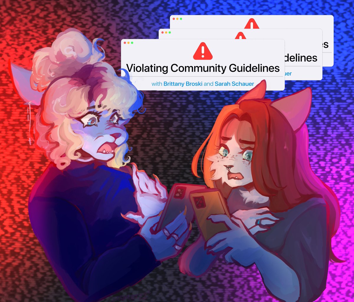 junkdoq's tweet photo. fanart for @sarahschauer and @brittany_broski bc they talked about furries on their podcast and I felt Obligated #violatingcommunityguidelines https://t.co/gz4XrwdLsA