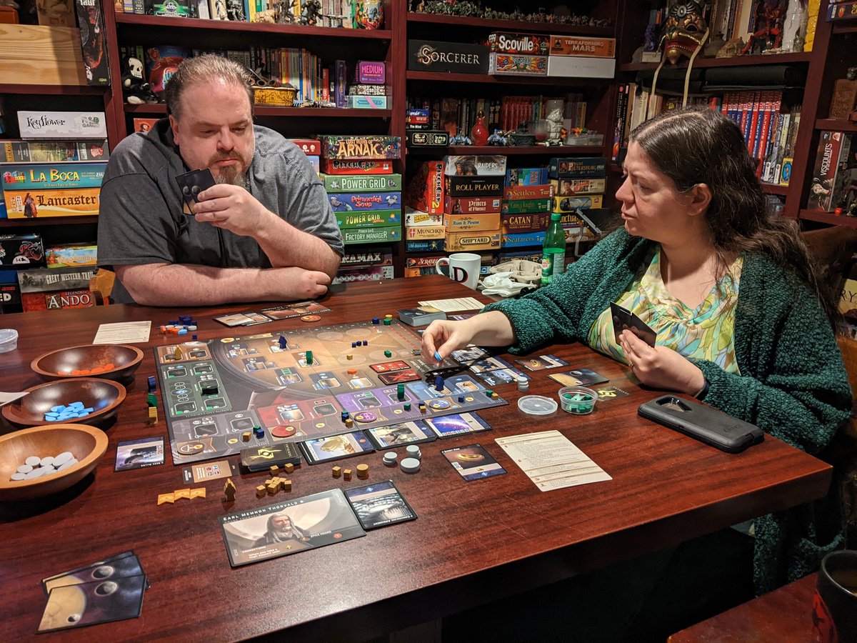 TabletopBellhop's tweet photo. #SeanCon day two starts with Dune Imperium from @direwolf https://t.co/NR6s0kogtu