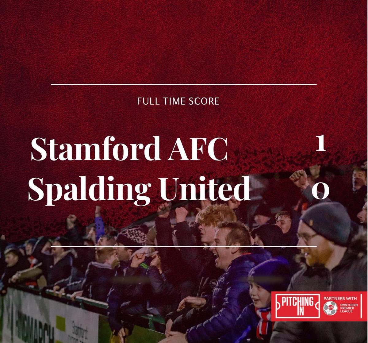 Many thanks to all 669 supporters who attended today's match.

We wish <a href="/SpaldingUnited/">Spalding United FC</a> all the very best for the remainder of the season.  

Everyone have a safe journey home. #Stamford #StamfordFamily