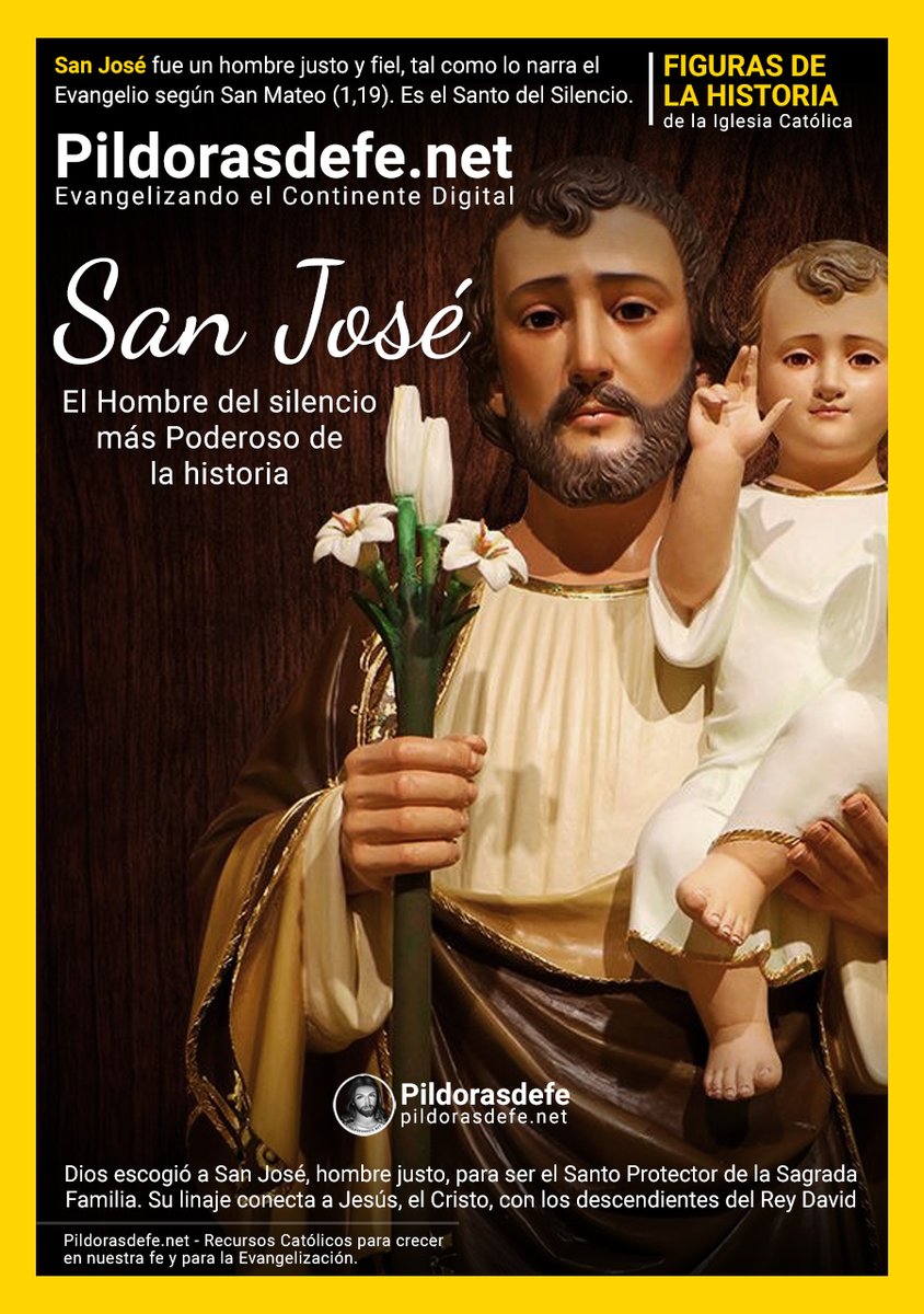 qriswell's tweet photo. San José, es el Hombre del Silencio más Poderoso de la Historia. Fue un hombre Justo, fiel, generoso, amable, protector y obediente. Él supo cómo descansar en las manos de Dios en todas las dificultades que se le presentaron. 

#SanJose https://t.co/QUDqjMURT4