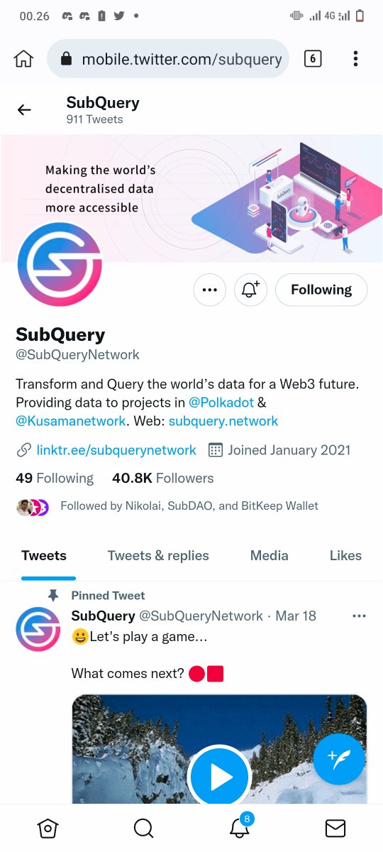 AldevanoVivo's tweet image. Good Project
#SubQueryMarch