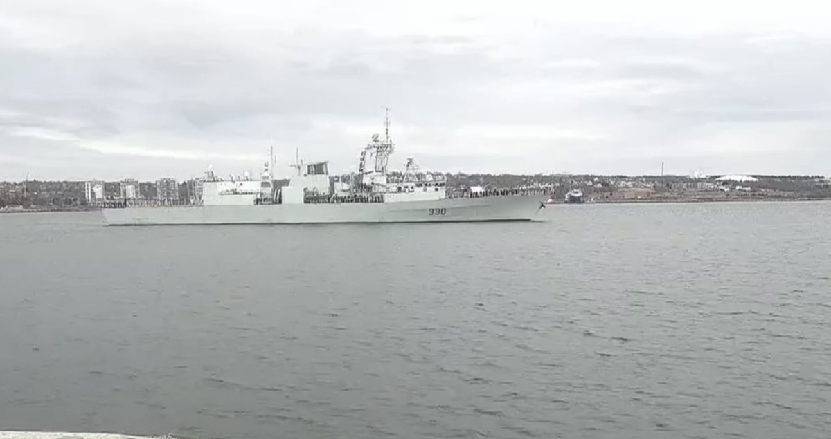 #HMCSHalifax is now departing #Halifax #NovaScotia #OpREASSURANCE